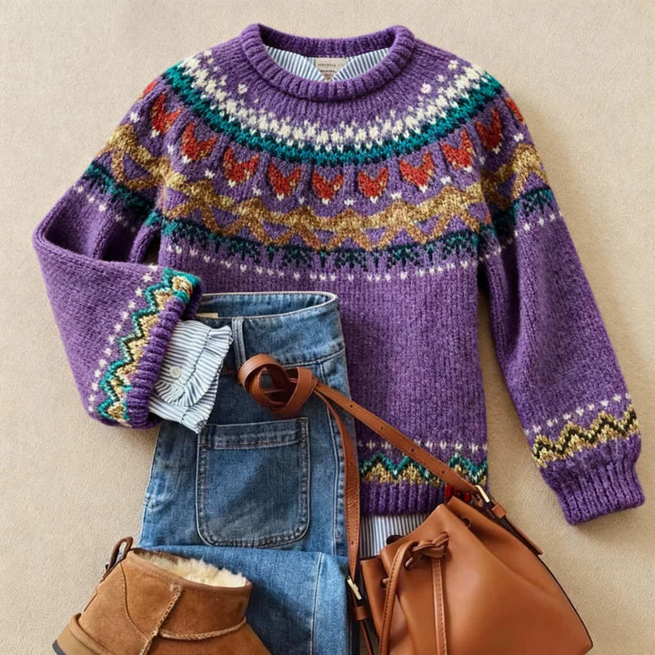 Solva™ | Elegant Vintage Knit Sweater