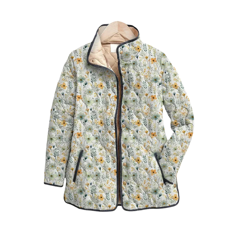 Nola | Delightful Floral-Printed Quilted Jacket
